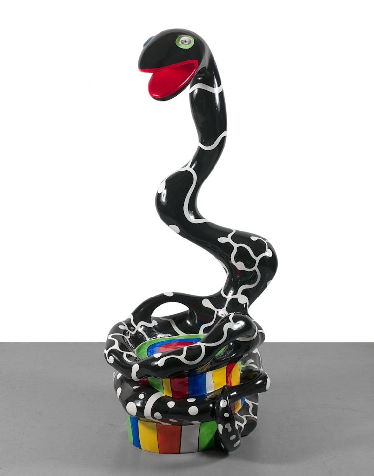 POUF SERPENT NOIR by Niki de Saint Phalle