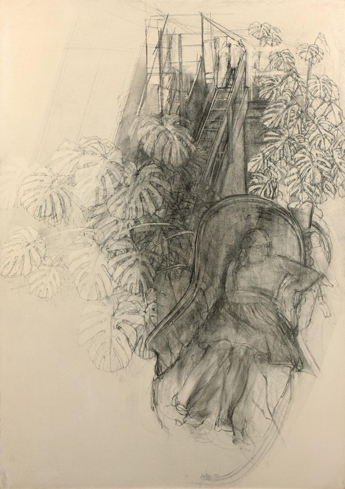LILETTE ET PHILODENDRONS by Sam Szafran