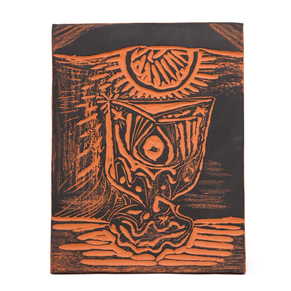 La verre sous la lampe (A. R. 519) by Pablo Picasso