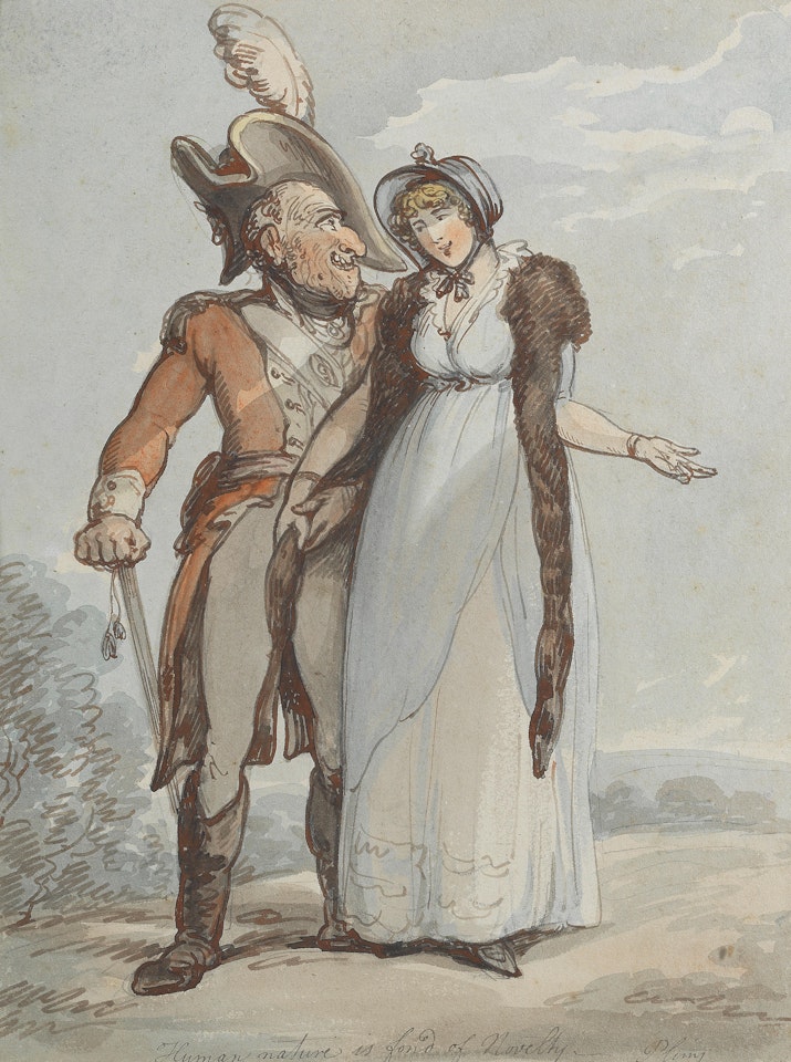 'Human nature is fond of Novelty. Pliny' by Thomas Rowlandson