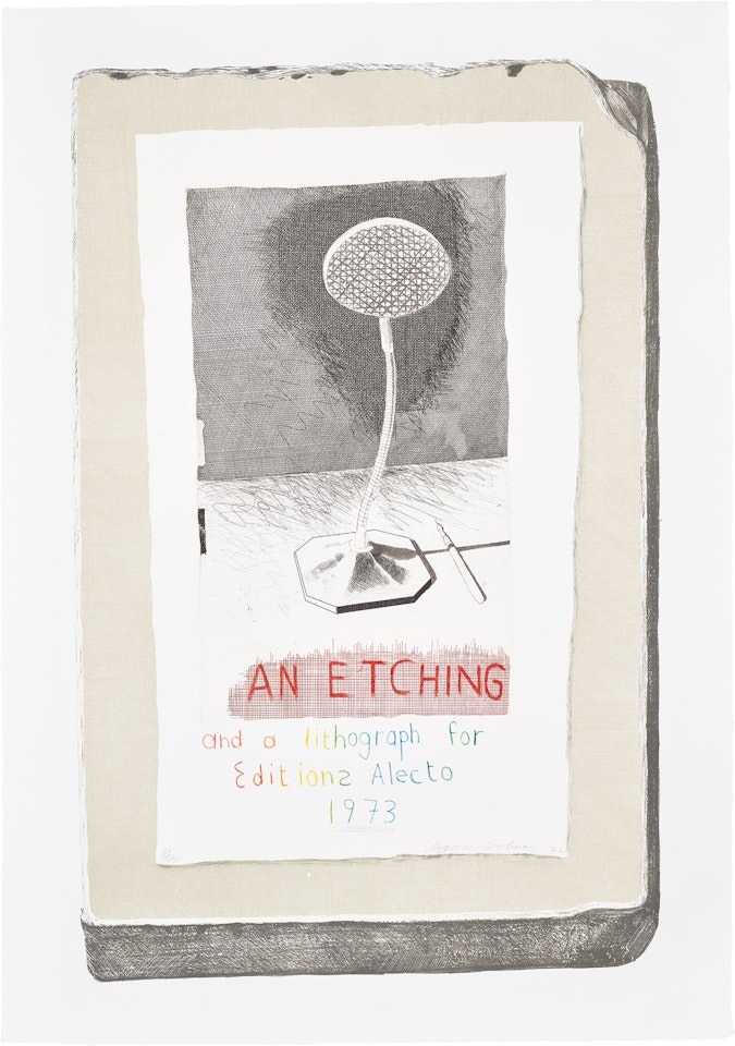 An Etching and a Lithograph for Editions Alecto (E.A. 474, S.A.C. 129, M.C.A.T. 121) by David Hockney