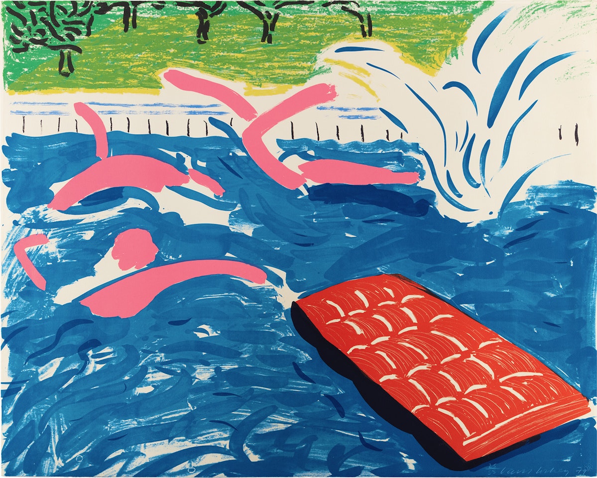 Afternoon Swimming (T.G. 266, M.C.A.T. 233, W.G. 87) by David Hockney