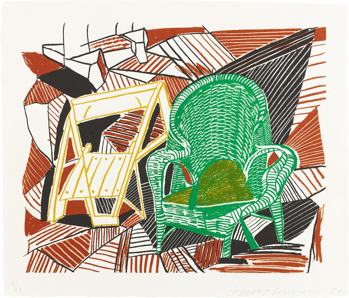 Two Pembroke Studio Chairs, from Moving Focus (T.G. 276, M.C.A.T. 264) by David Hockney