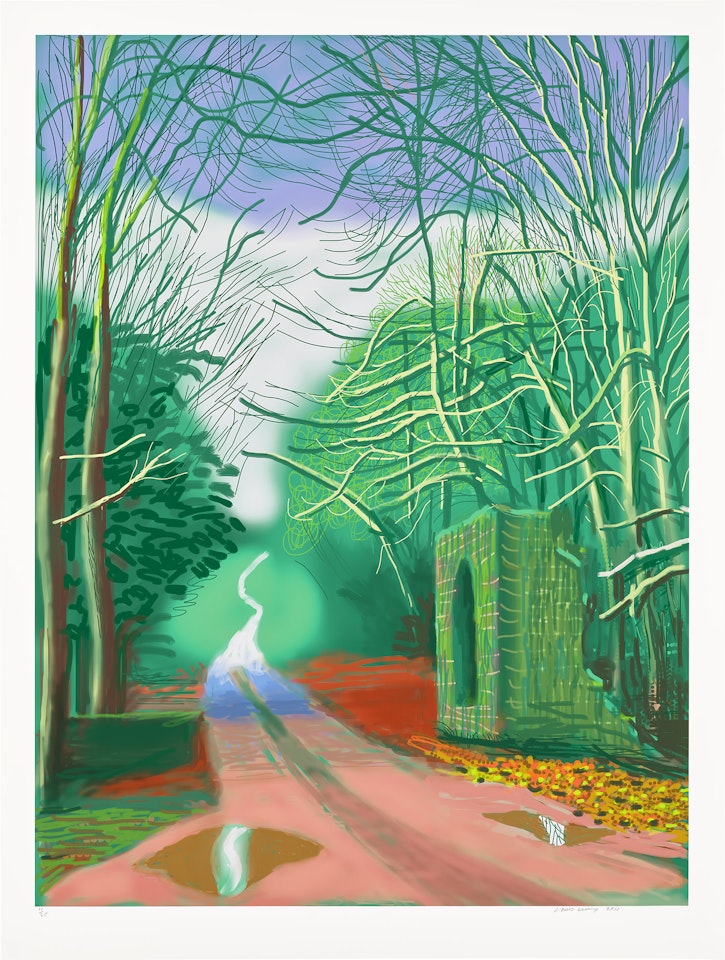 The Arrival of Spring in Woldgate, East Yorkshire in  (twenty eleven)  by David Hockney