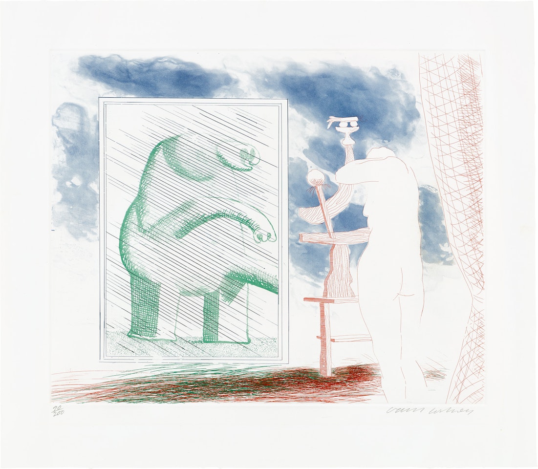 A Picture of Ourselves, plate 12 from The Blue Guitar (S.A.C. 210, M.C.A.T. 189) by David Hockney