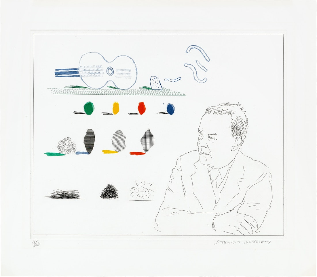 The Poet, plate 13 from The Blue Guitar (S.A.C. 211, M.C.A.T. 190) by David Hockney