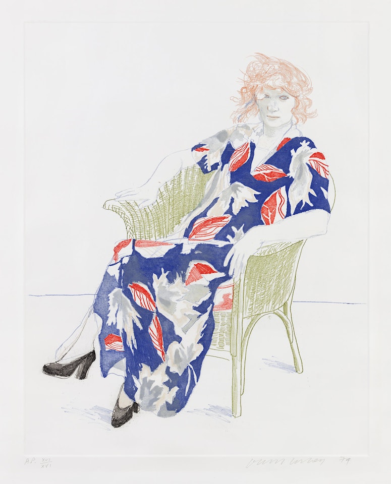 Celia in a Wicker Chair (M.C.A.T. 158) by David Hockney