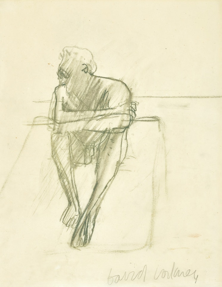 Portrait of Quentin Crisp (Life Drawing at RCA) by David Hockney