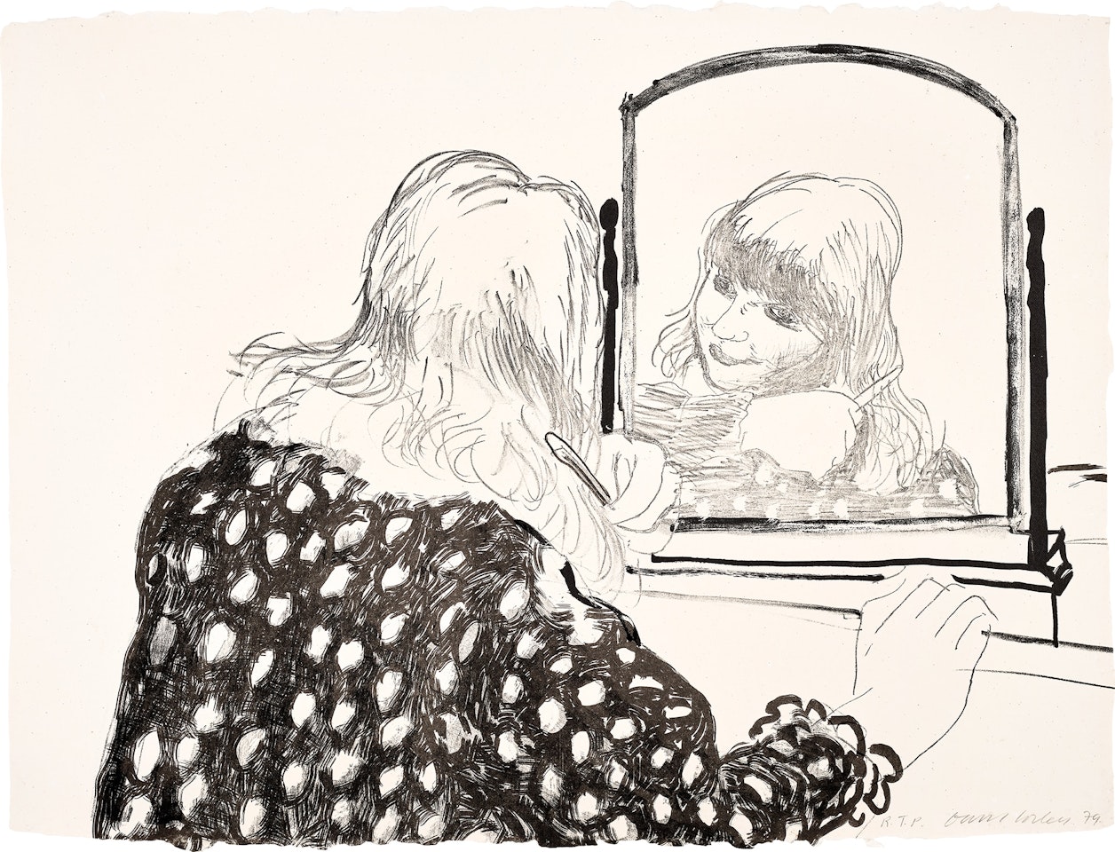 Ann Combing Her Hair (Gemini G.E.L. 830, M.C.A.T. 215) by David Hockney