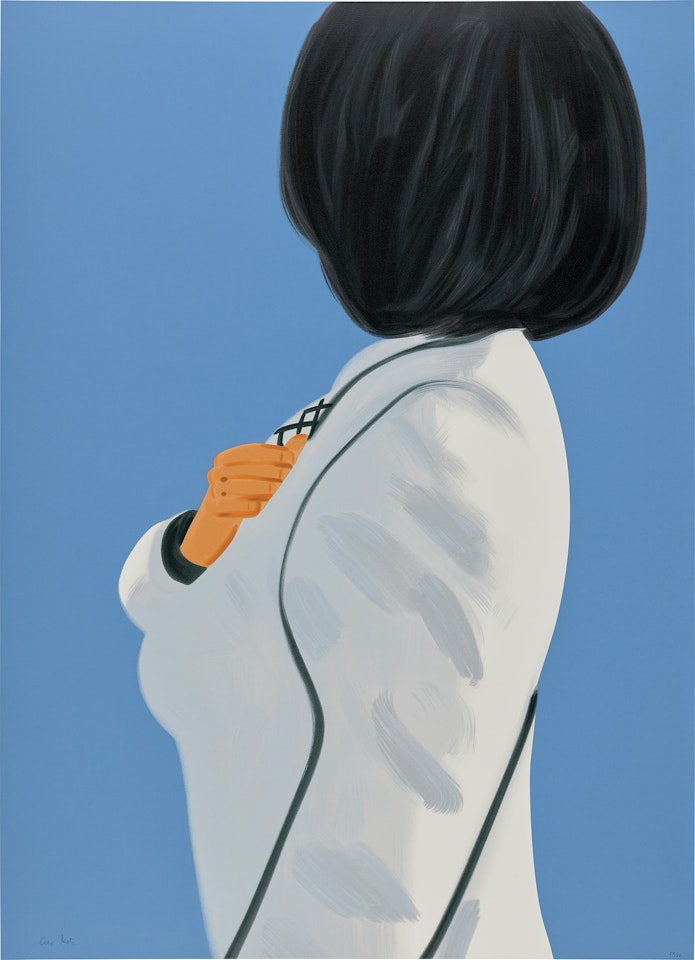 Vivien in White Coat by Alex Katz