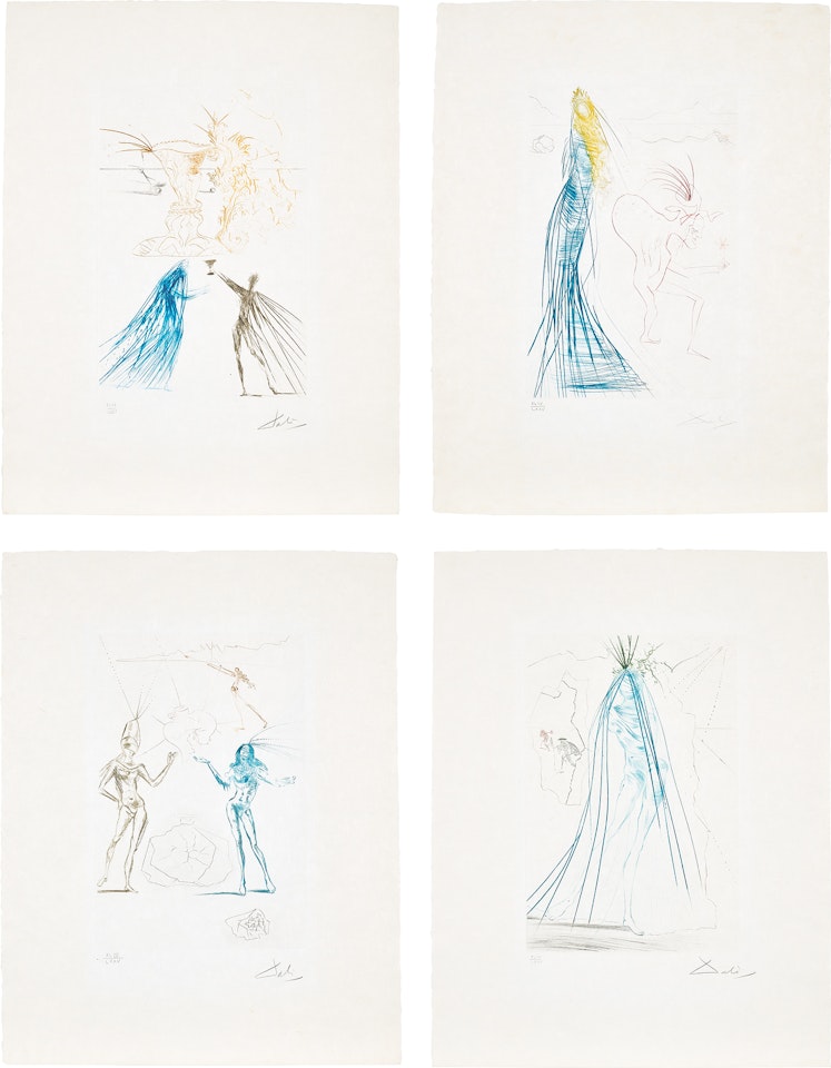 Tristan et Iseult (Tristan and Isolde) (M. & L. 406-426) by Salvador Dali