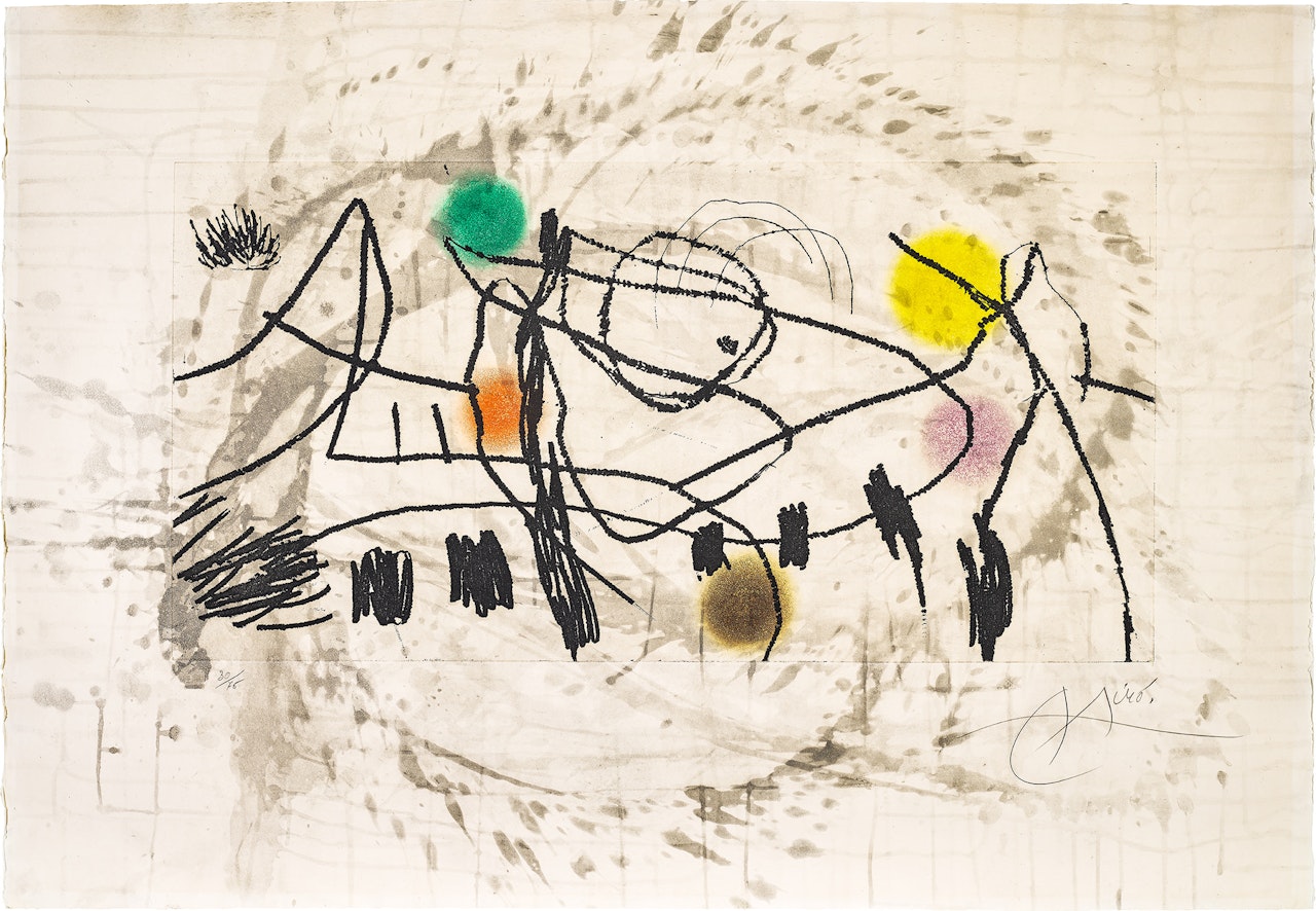 Gravures pour une exposition (Engravings for an Exhibition): plate 2 (D. 607) by Joan Miró