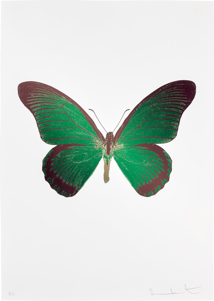 The Souls IV - Emerald Green/Burgundy/Cool Gold by Damien Hirst