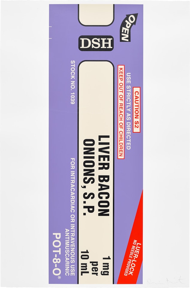 Liver, Bacon & Onions, from The Last Supper by Damien Hirst