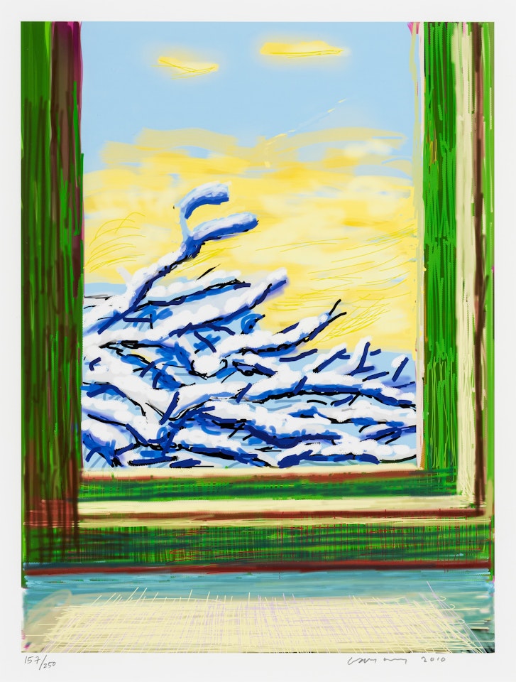 My Window, ‘No. 610’, 23rd December 2010 with Art Edition Book by David Hockney