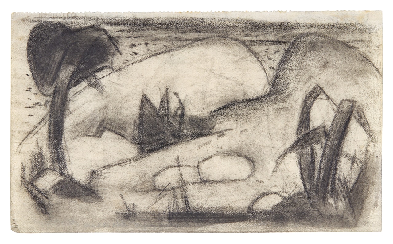 Abstrahierte exotische Landschaft (Abstract Exotic Landscape) by Franz Marc