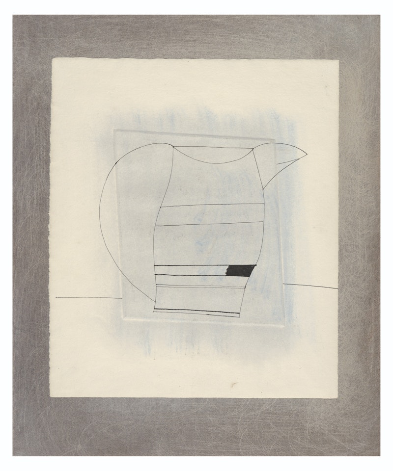 1970 (blue jug) by Ben Nicholson, O.M.