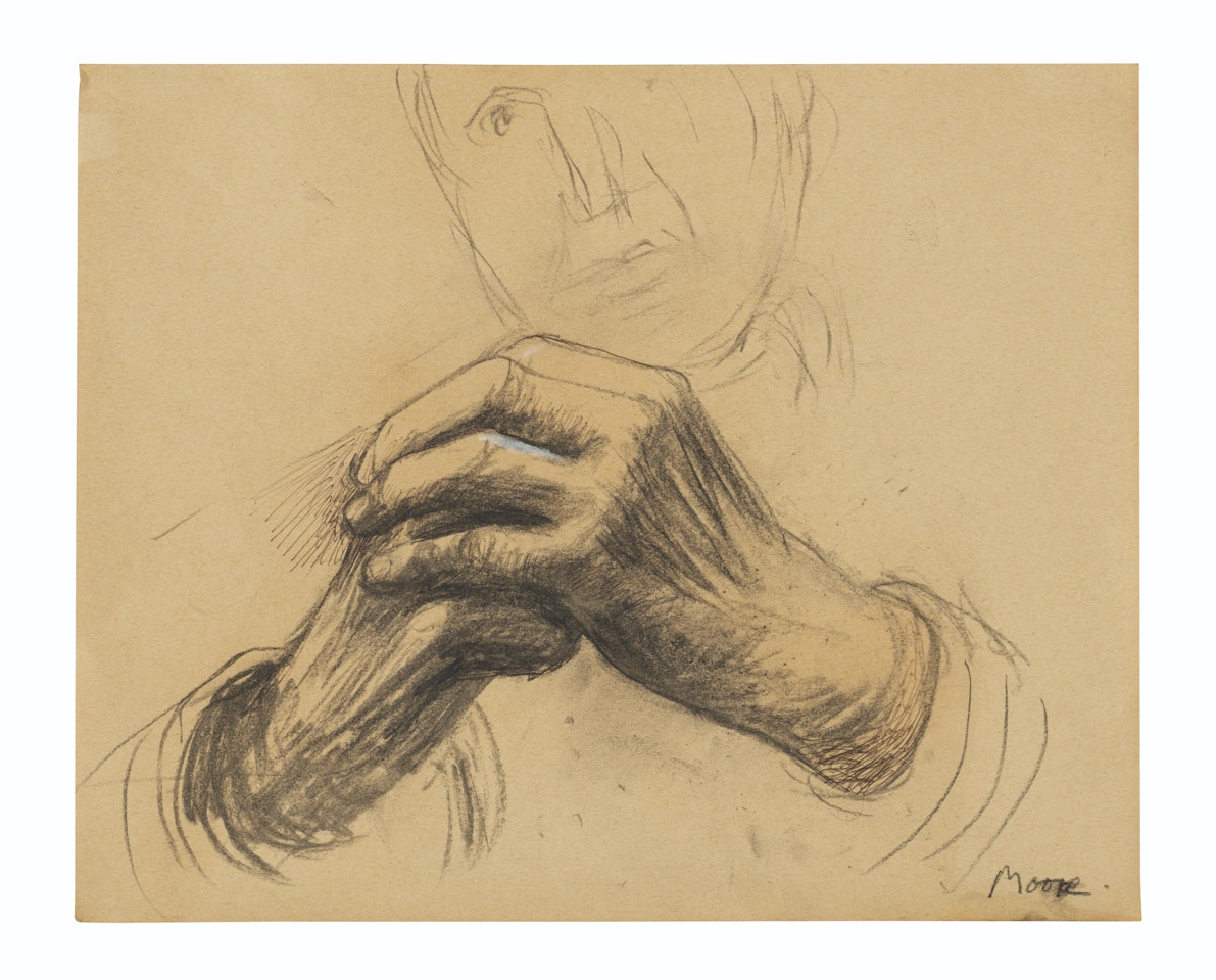 Head and Clasped Hands I by Henry Moore