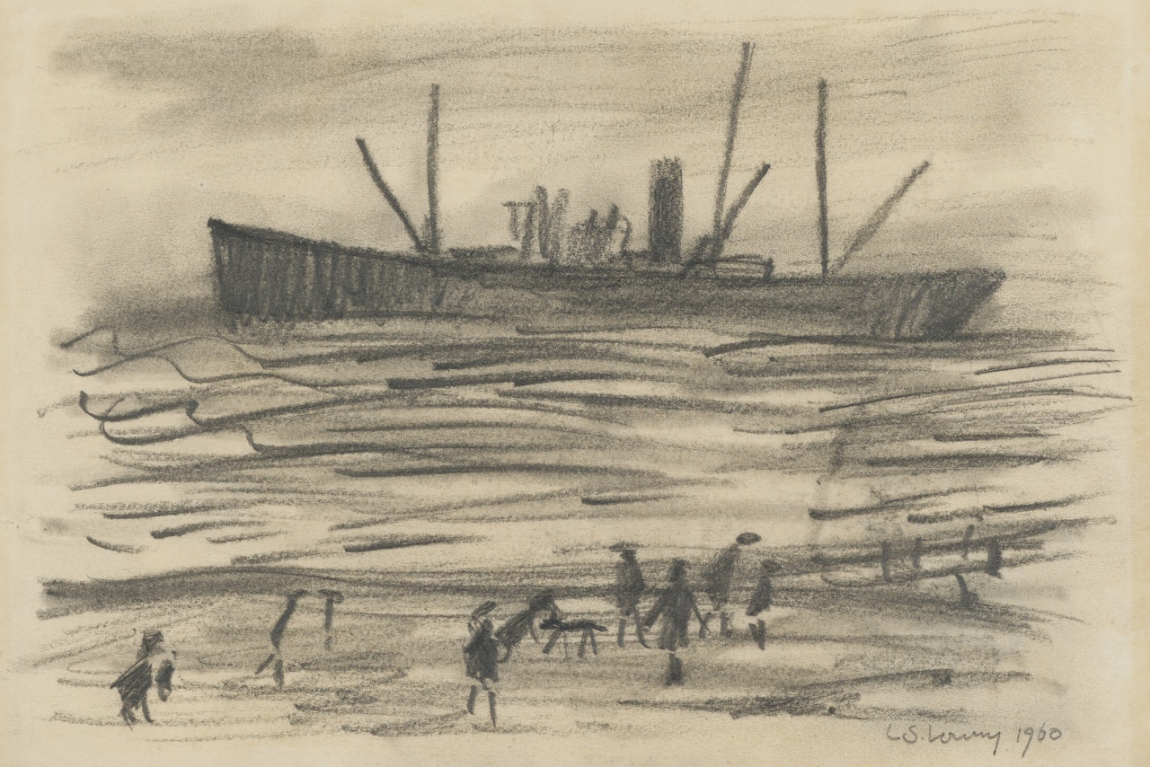 Boat at South Shields by Laurence Stephen Lowry