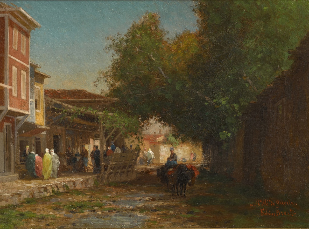 A Turkish Street by Germain-Fabius Brest