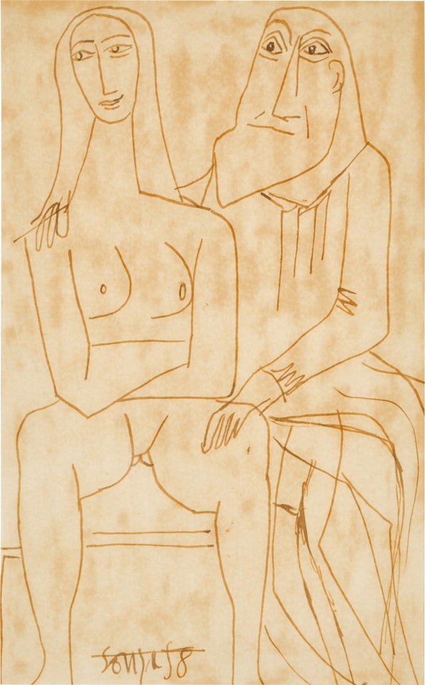 Untitled (Couple) by Francis Newton Souza
