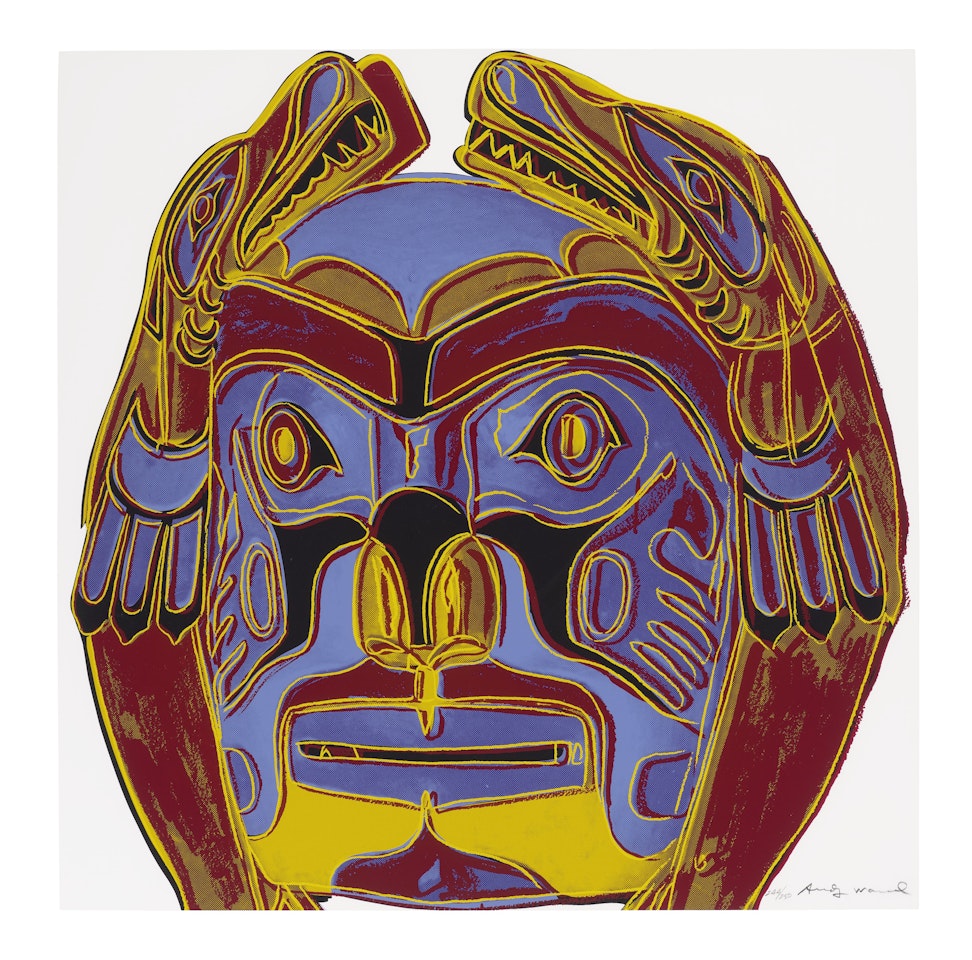 Northwest Coast Mask, from Cowboys and Indians by Andy Warhol