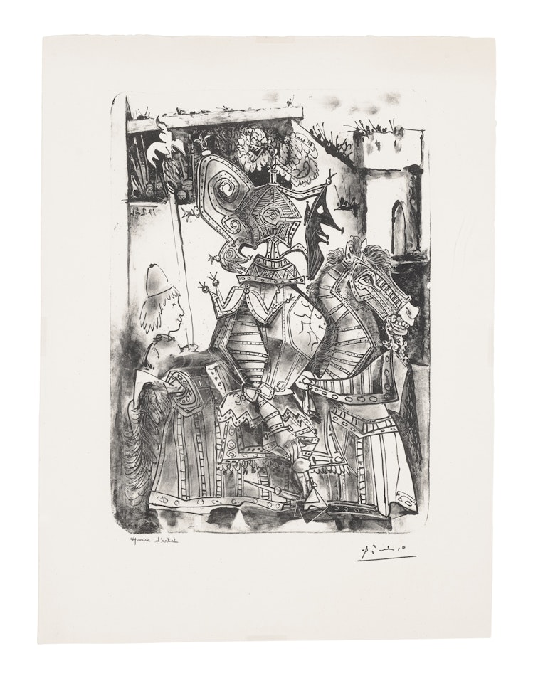 Le Chevalier et le page by Pablo Picasso