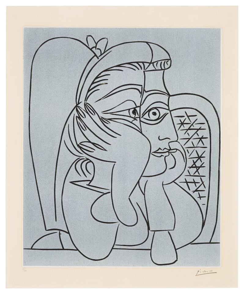 Potrait de Jacqueline accoudée by Pablo Picasso