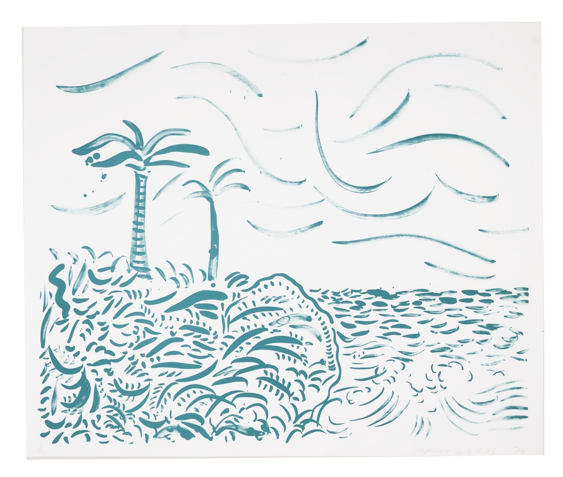 Green Bora Bora by David Hockney