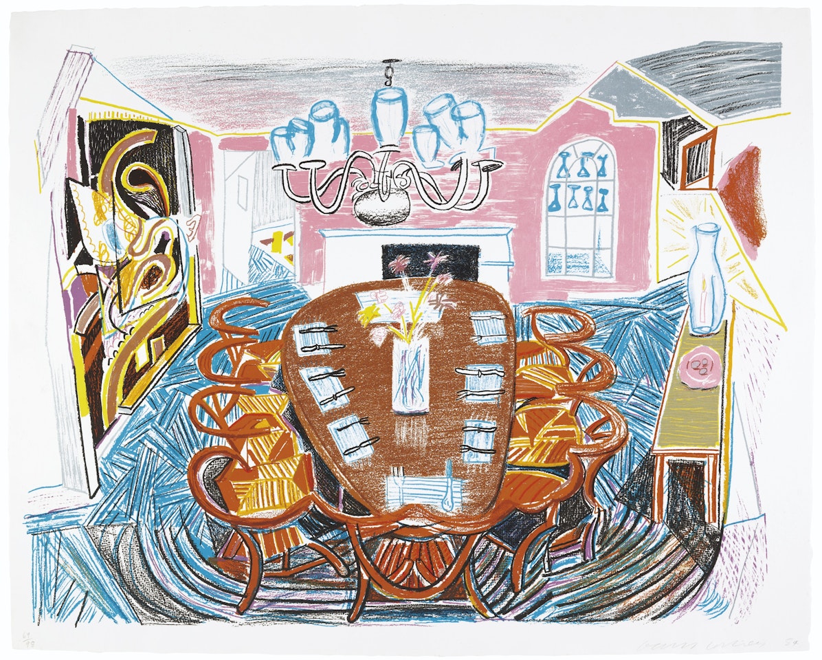 Tyler Dining Room, from Moving Focus by David Hockney