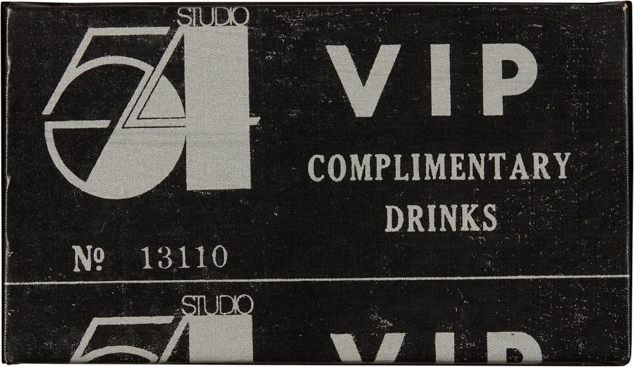 VIP Ticket - Studio 54 by Andy Warhol