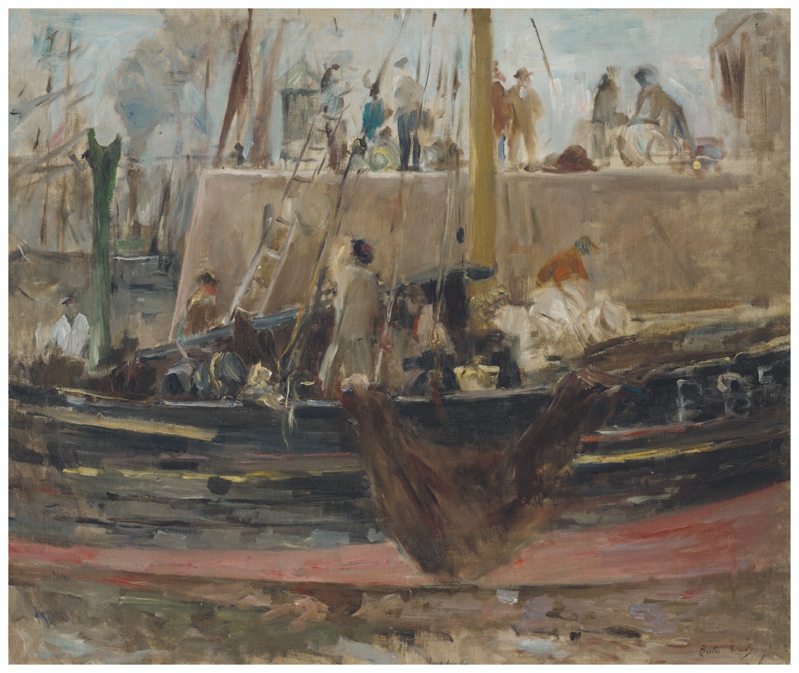 Bateaux à quai by Berthe Morisot