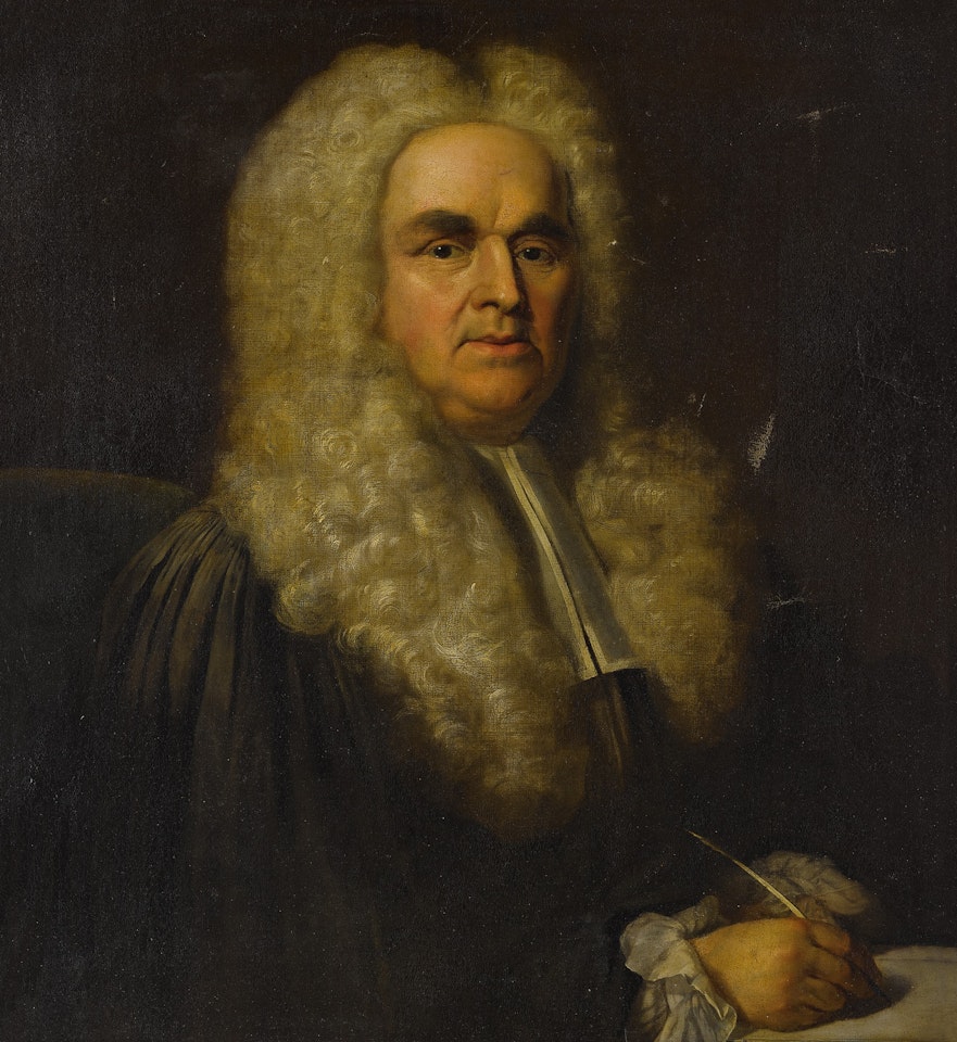 Portrait of a lawyer, bust-length by English School