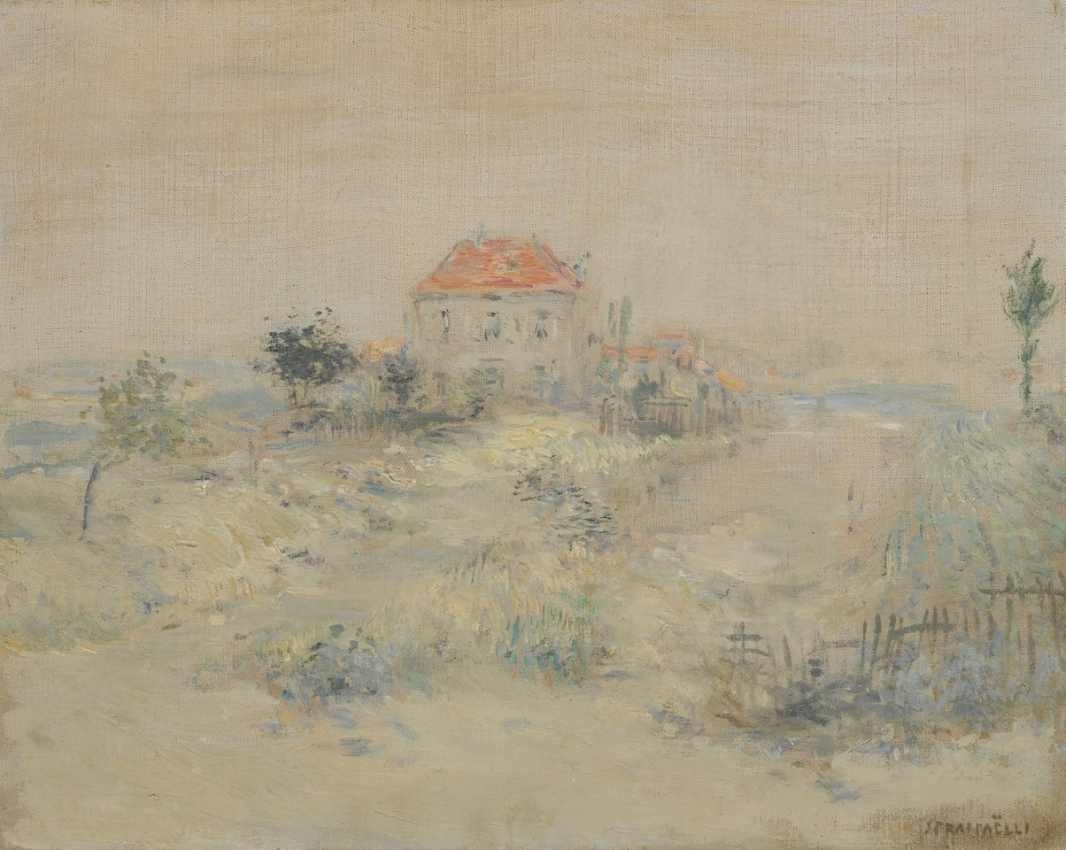 La villa - Environs de Paris by Jean Francois Raffaelli