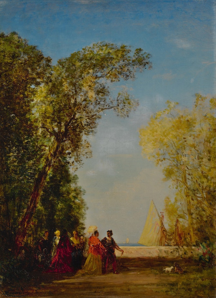 Intérieur d'un jardin à Venise by Félix Ziem
