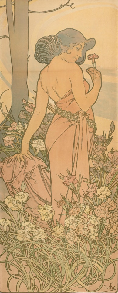 L'oeillet (The Carnation), from Les Fleurs by Alphonse Mucha