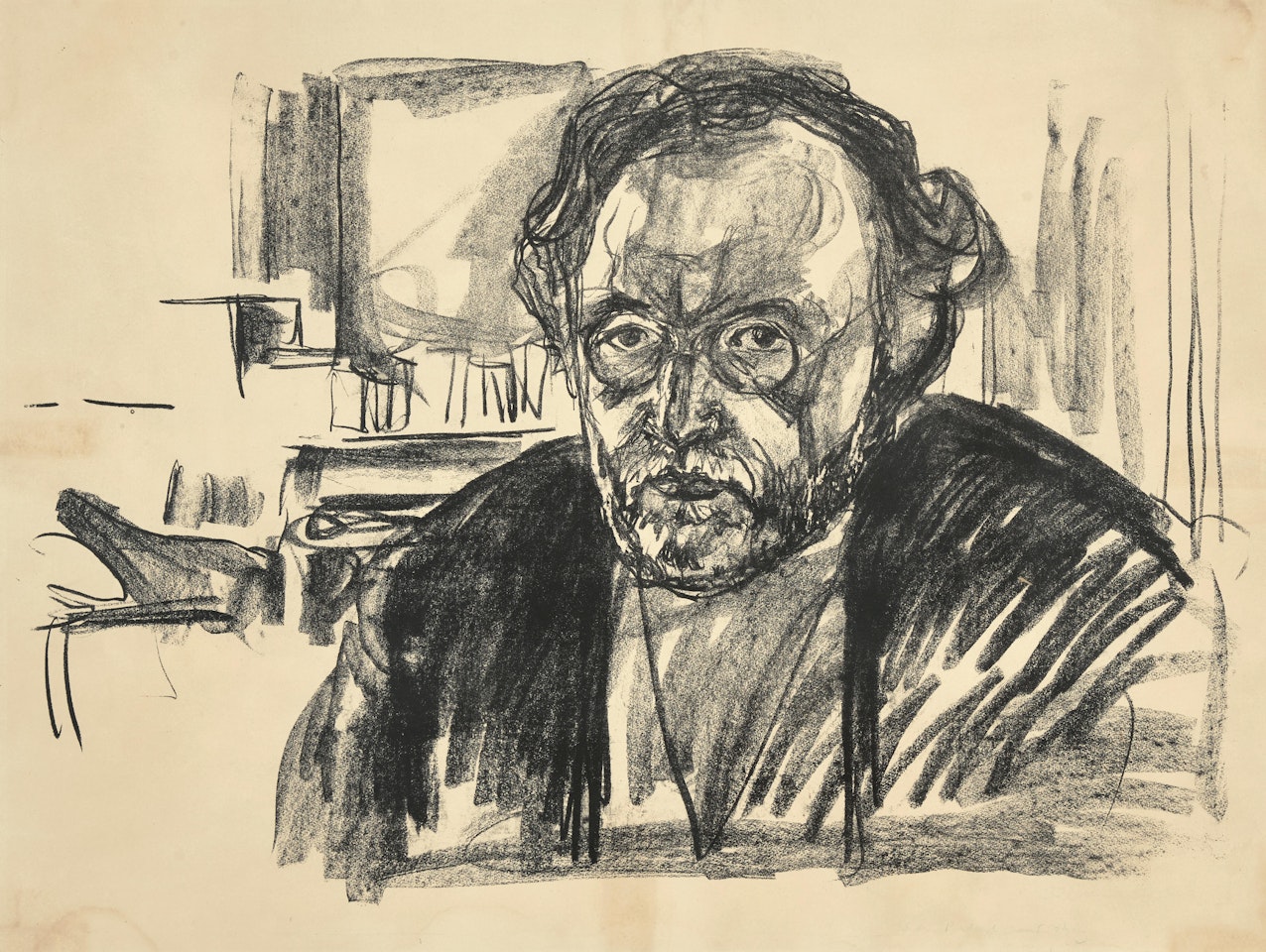 Self Portrait with Beard by Edvard Munch
