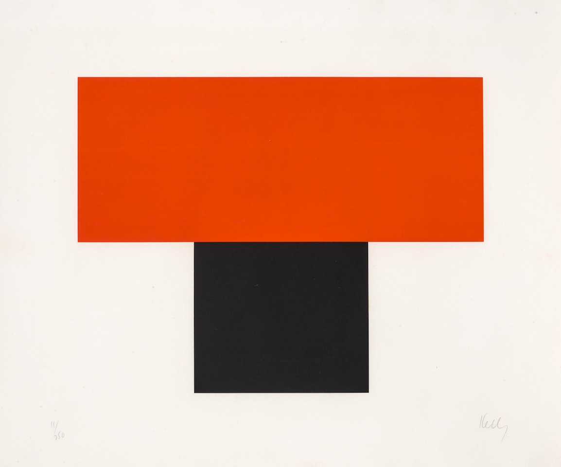 Red-Orange over Black by Ellsworth Kelly
