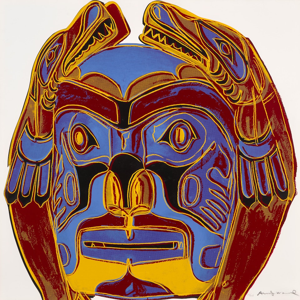 Northwest Coast Mask, from Cowboys and Indians by Andy Warhol