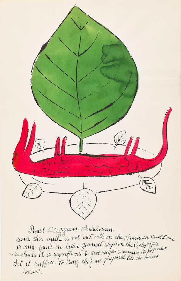 Roast Iguana, from Wild Raspberries by Andy Warhol