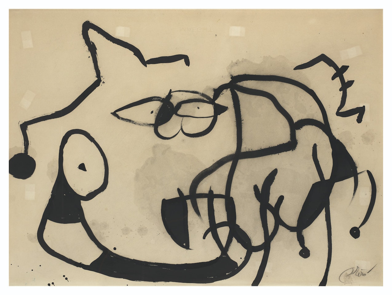 Personnage, oiseaux by Joan Miró