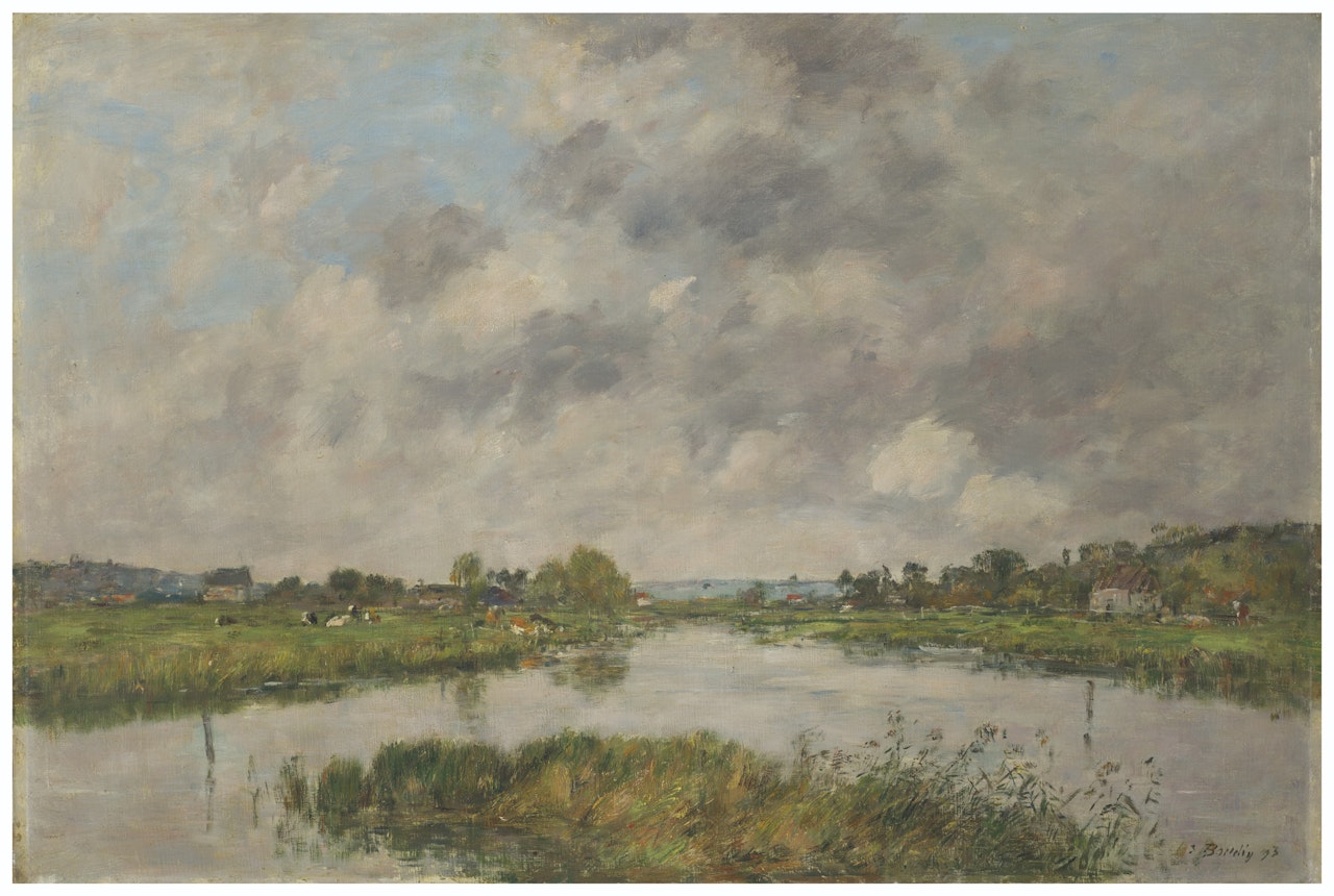 La Rivière morte à Deauville by Eugène Boudin