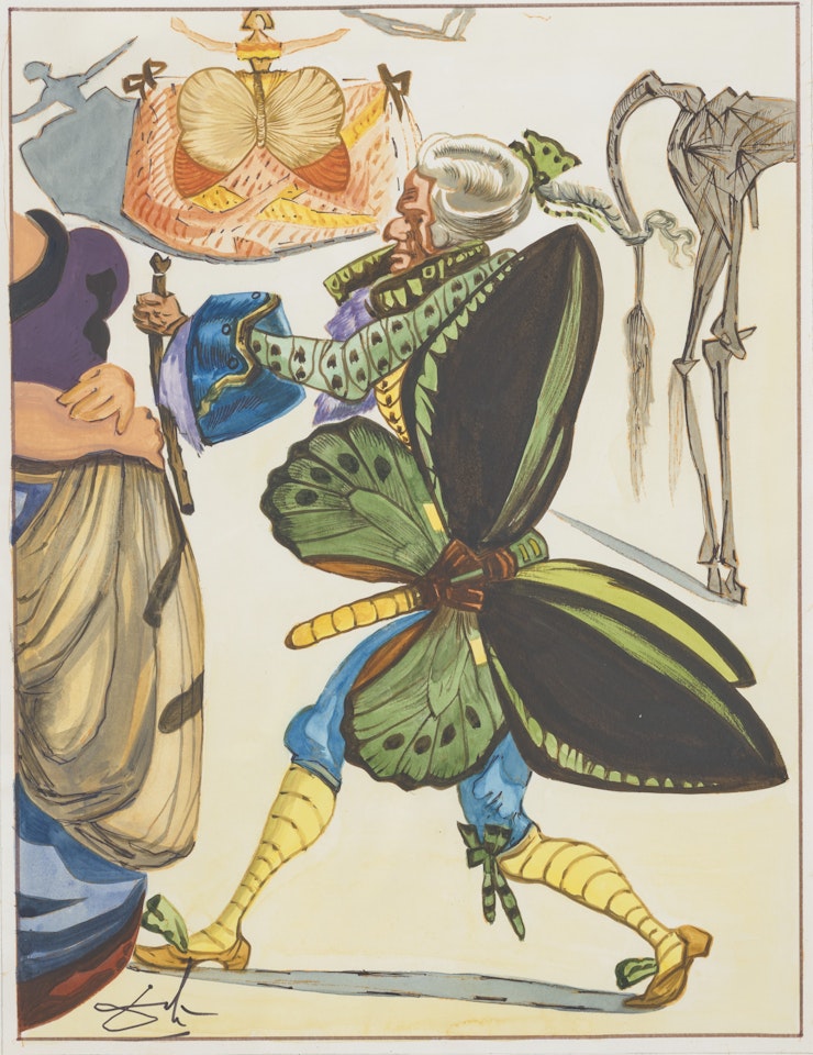Le meunier Lucas dans le costume du Corregidor, illustration pour "Le Tricorne" de Pedro de Alarçon by Salvador Dali