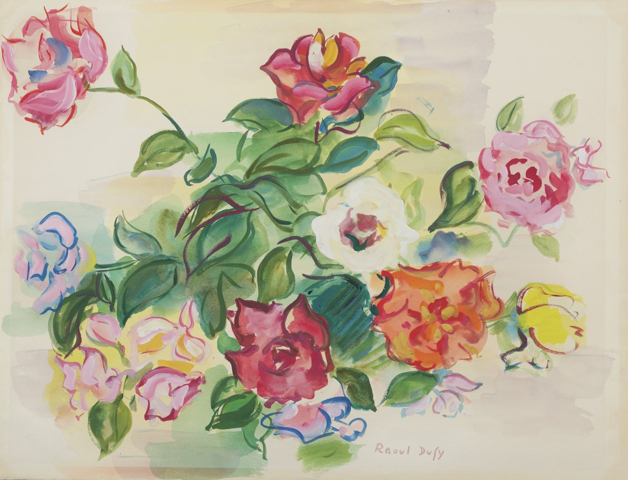Bouquet de roses by Raoul Dufy