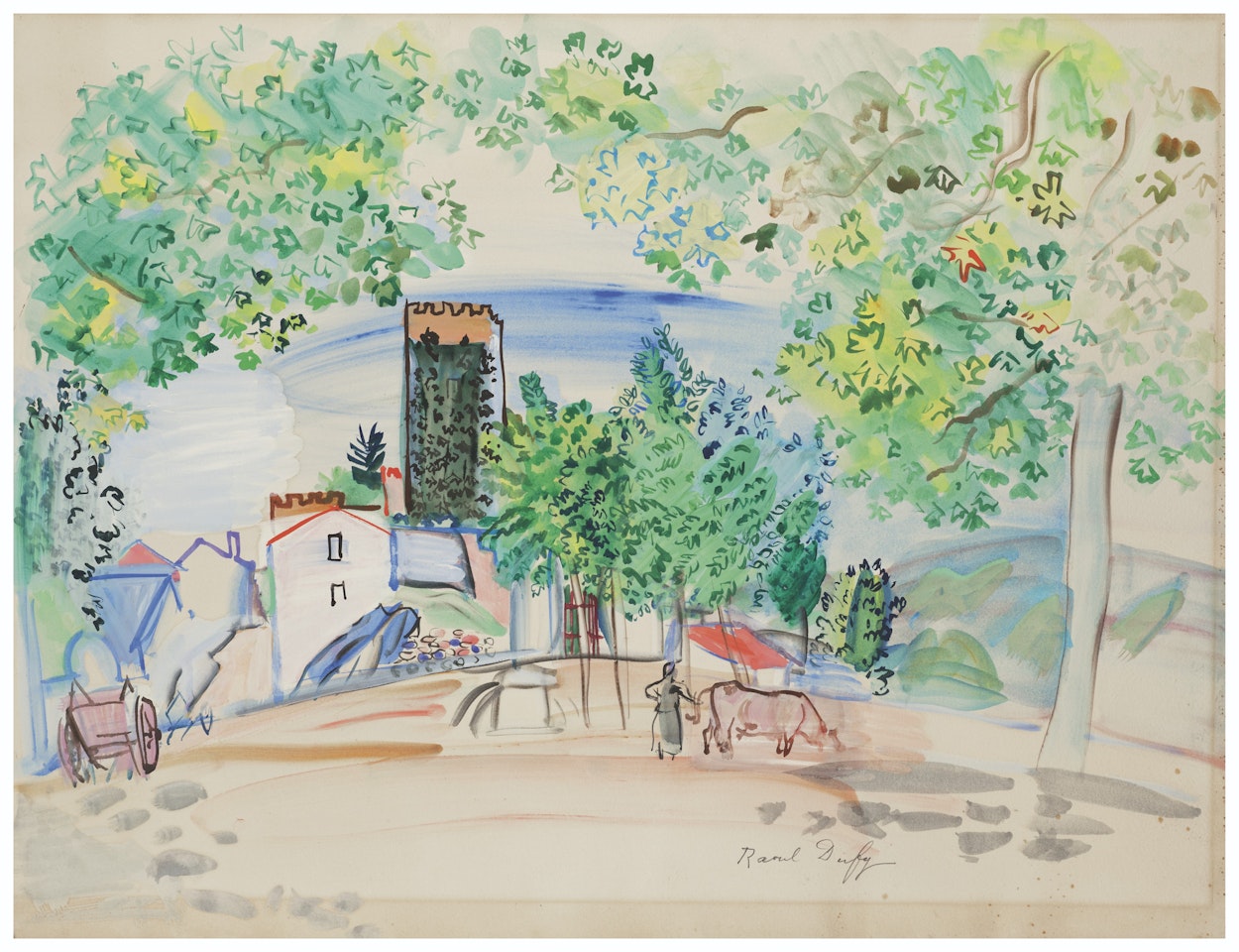 Vue de la Tour de Vernet-les-Bains by Raoul Dufy