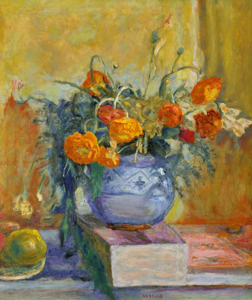 Renoncules au vase bleu by Pierre Bonnard
