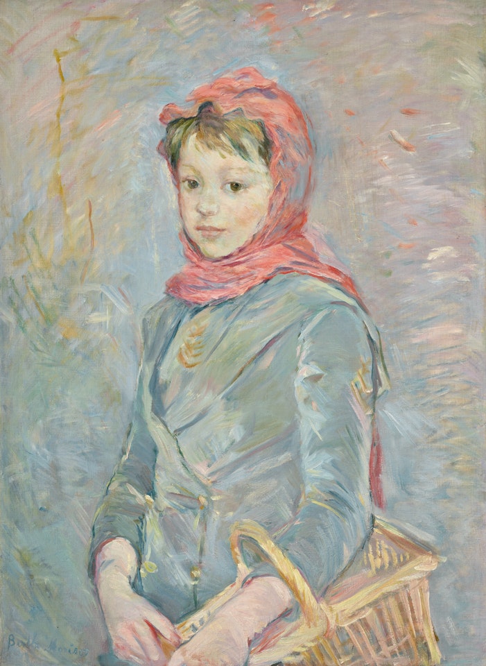 Fillette portant un panier by Berthe Morisot