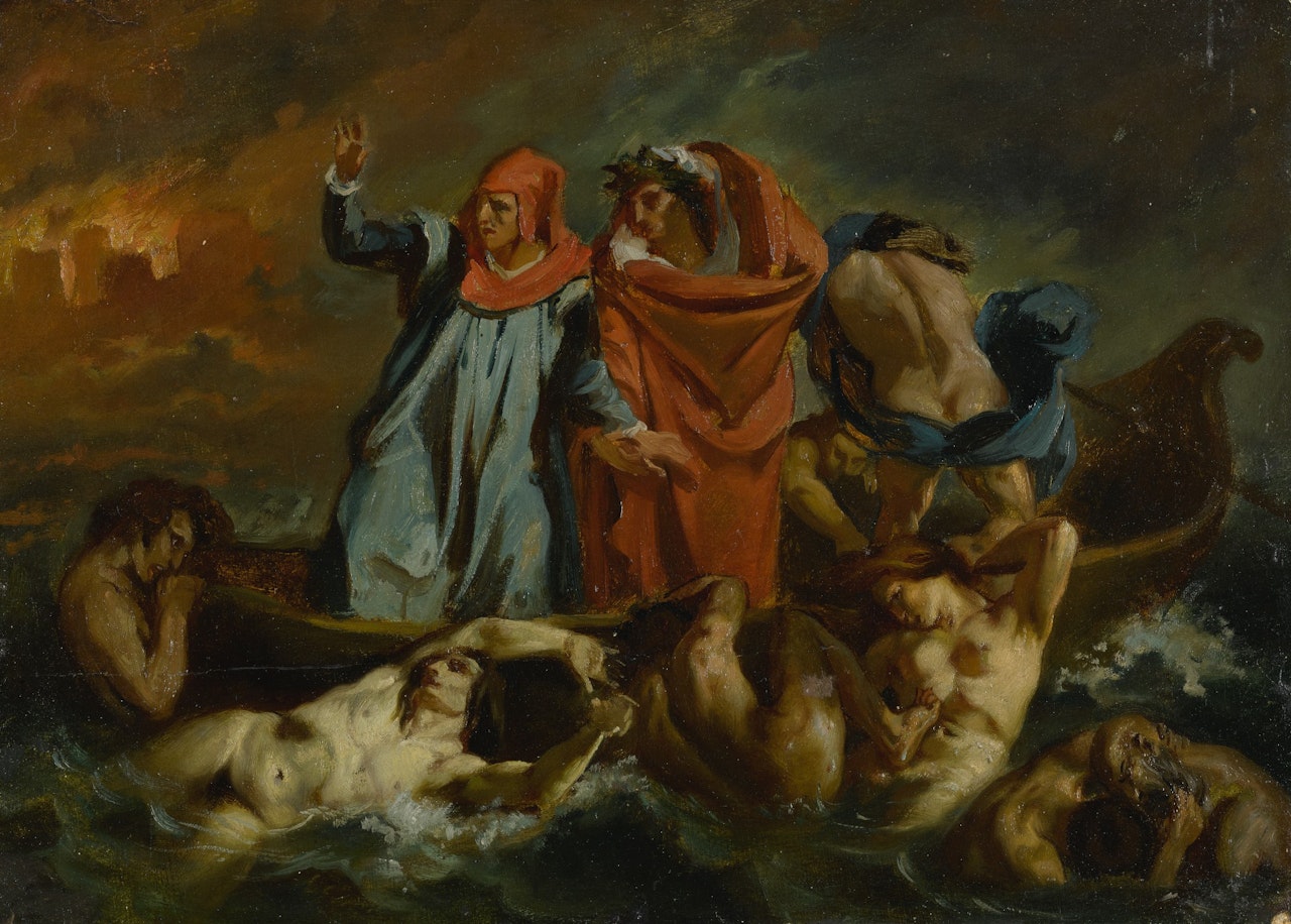The Barque of Dante by Eugene Delacroix