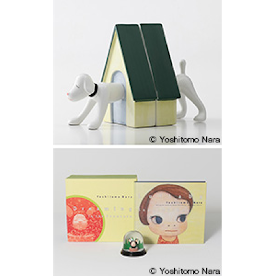 1. Puppy bookends／2. Dreaming in the Fountain by Yoshitomo Nara