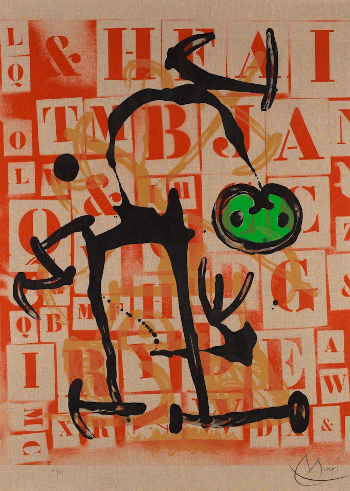 The Literate Man - Green by Joan Miró